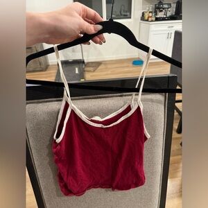 Red crop top